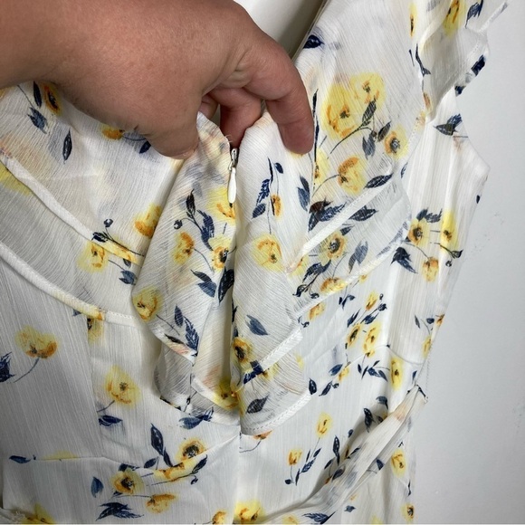 NWT DKNY floral dress hi-lo ruffle size 12 - Picture 9 of 9